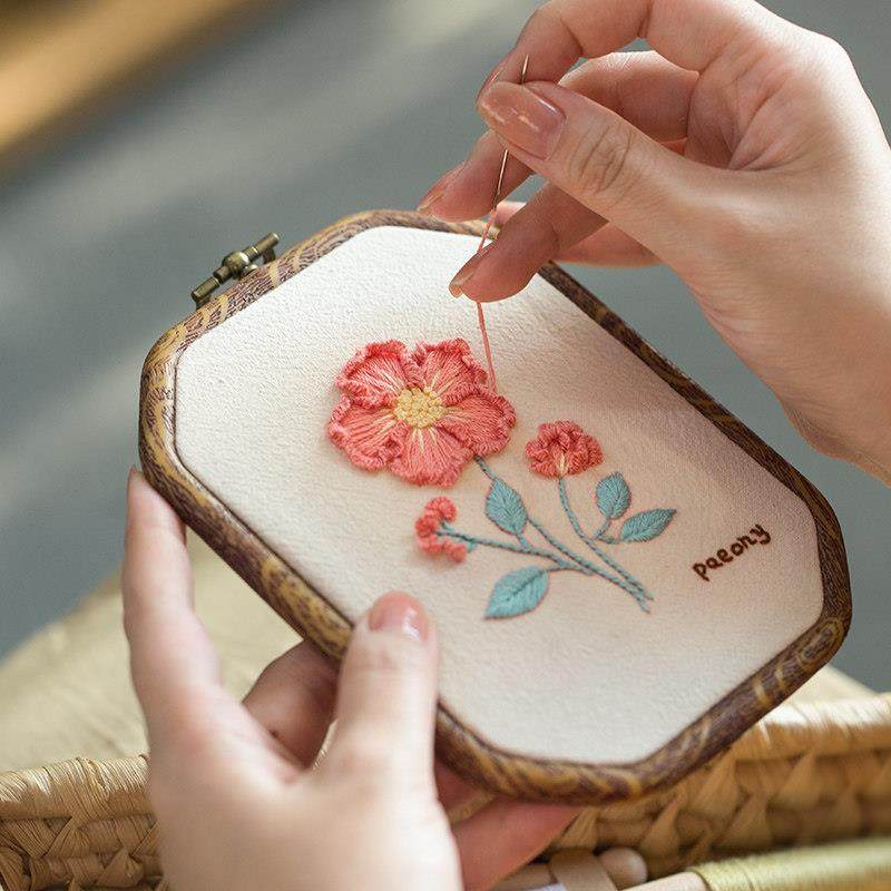 阿卡手工刺绣diy材料包法绣自绣立体绣花玫瑰相框画摆件初学者,居家布艺,缝纫DIY材料套装,淘宝优惠券,粉丝福利购,淘宝优惠卷