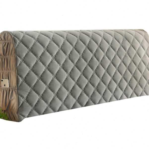 W1TR全包床头罩套夹棉加棉厚软包欧式靠背简约皮木床防尘罩保