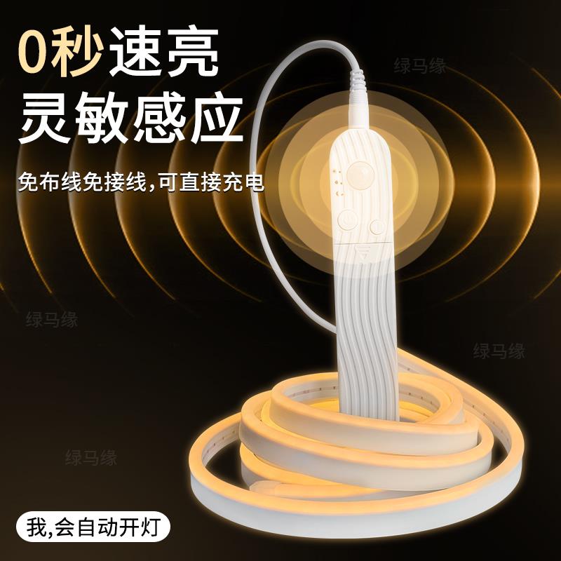 无光斑霓虹LED充电款智能人体感应灯带楼梯灯橱柜灯床底灯LED灯条