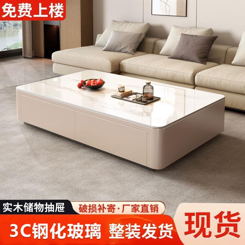 茶几客厅家用轻奢高级感茶桌小户型现代简约落地式网红电视柜组合