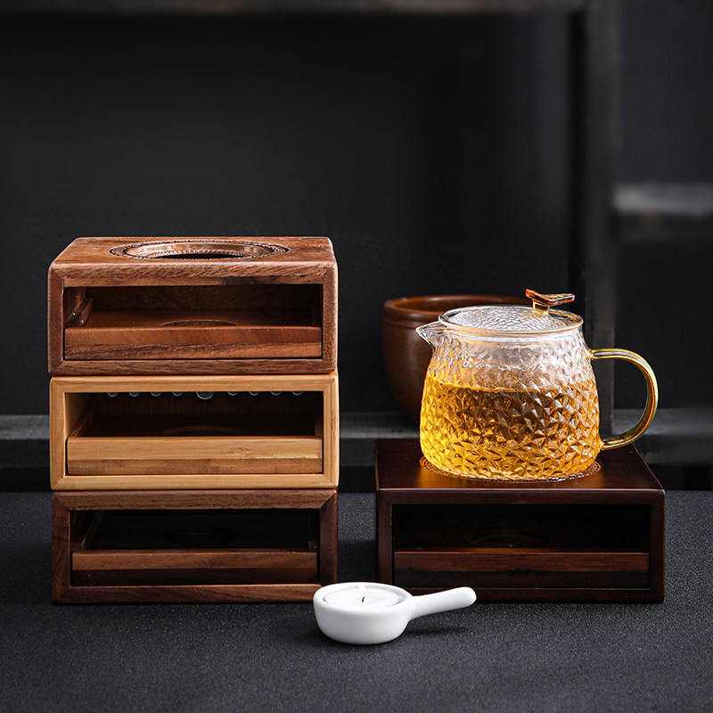 餐厅酒店家用中式胡桃木温茶炉蜡烛加热保温茶底座竹茶台茶具配件,餐饮具,茶道/零配,淘宝优惠券,粉丝福利购,淘宝优惠卷