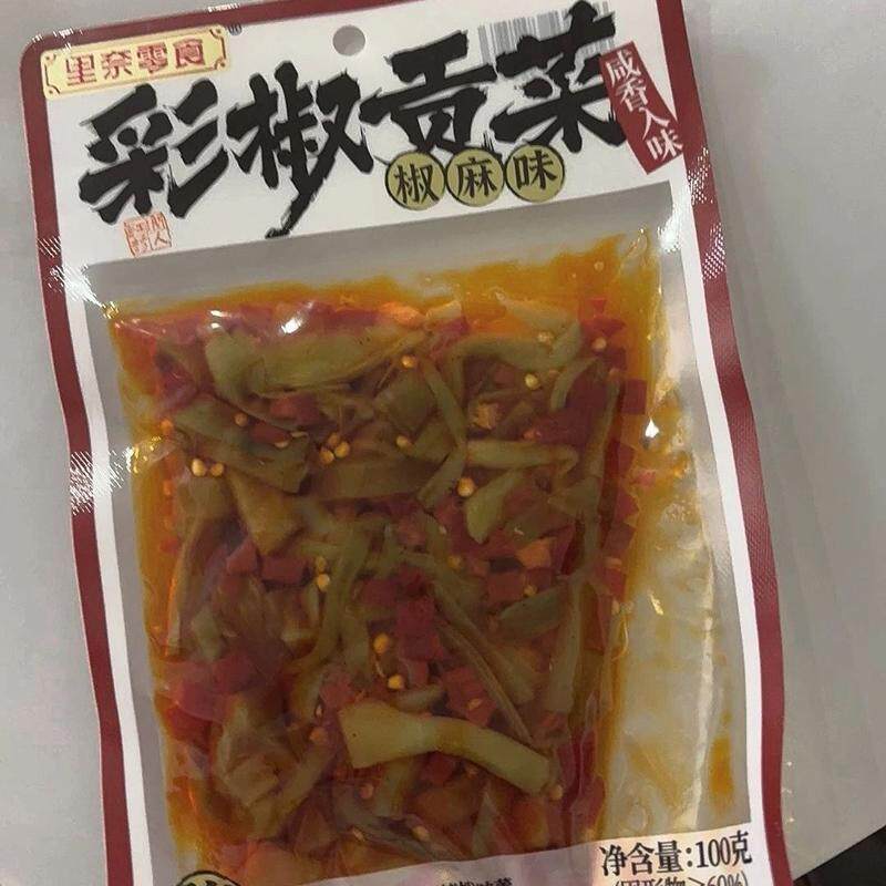 脆嫩剁椒贡菜开袋即食大袋装香辣开胃苔菜咸菜网红椒麻下饭菜整箱