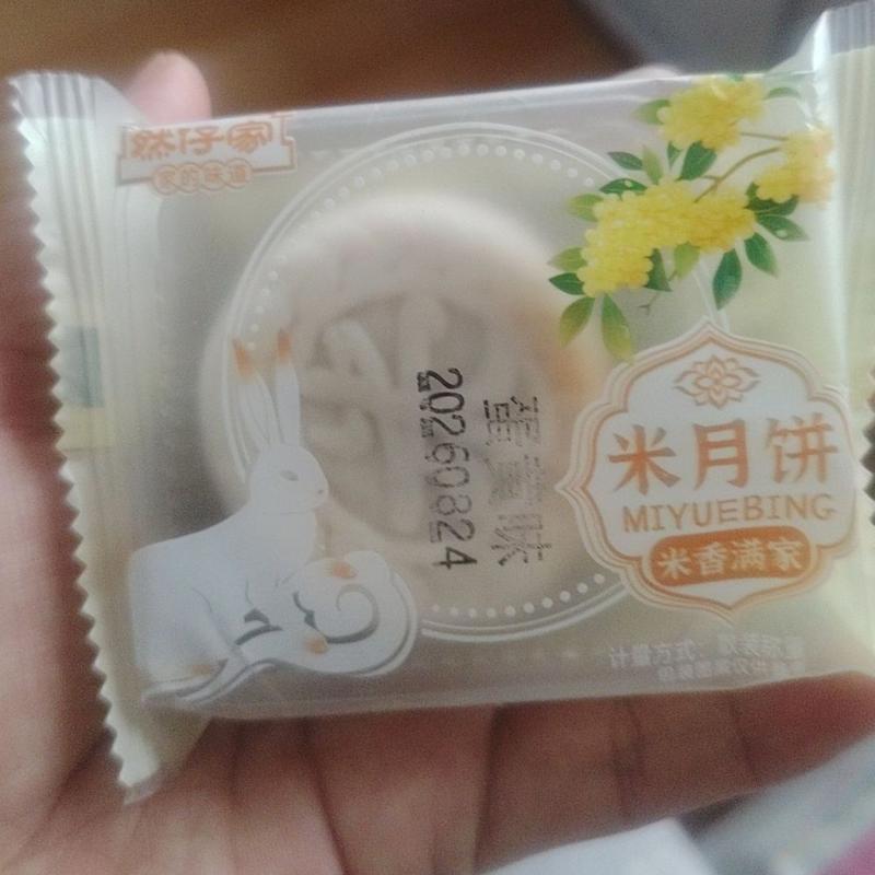 黑芝麻米月饼黑豆沙咸蛋黄中秋糯米皮月饼早餐下午茶糕点米糕