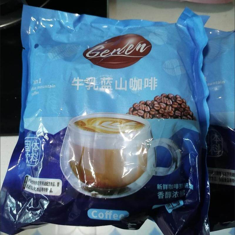 蓝山咖啡拿铁特浓卡布奇诺三合一速溶咖啡粉奶香味浓香型防困学生