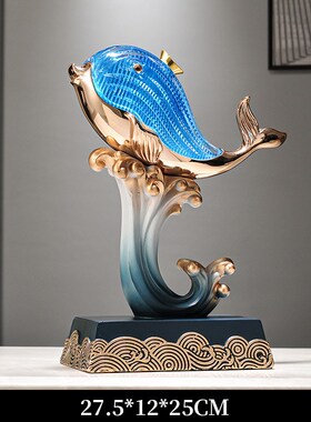 轻奢客厅电视柜摆件家居饰品高档酒柜玄关装饰现代海豚鱼招财高级