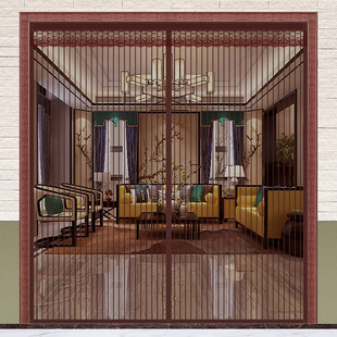 防蚊门帘卧室窗帘免打孔安装 落地宿舍纱帘子魔术贴 简易遮光自粘式