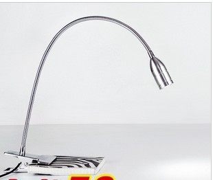 卧室床头灯护眼灯学生学习工作灯led台灯夹子灯 阅读灯软管射灯3W