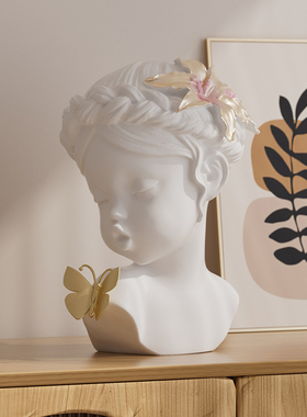 奶油风抽象人物艺术摆件现代家居酒柜办公室书房雕塑高级感装饰品