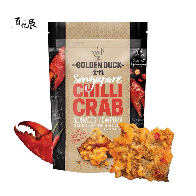 现货包邮金鸭GOLDENDUCK咸蛋薯片鱼皮辣螃蟹天妇罗冬荫功网红零食