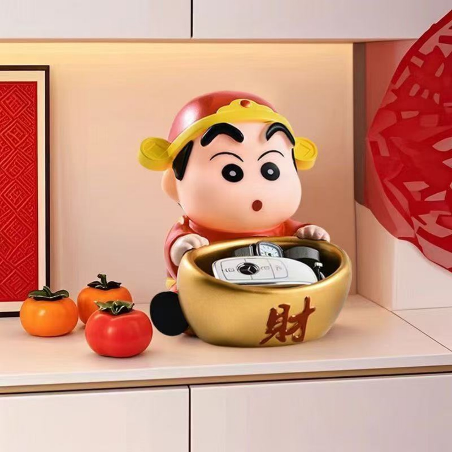 发财小新大号石膏涂色娃娃