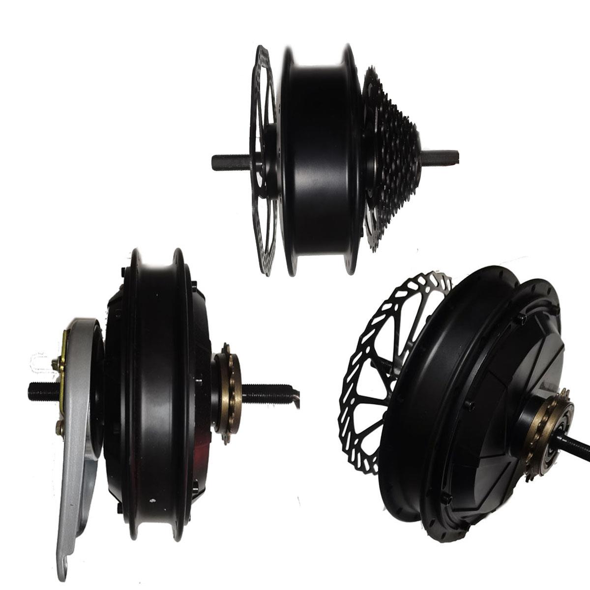 自行车无刷无齿电机涨刹碟煞V刹飞轮电机电动脚踏车改装辐条电机