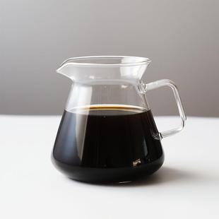 手冲壶滤网过滤杯 玻璃手冲咖啡壶 家用玻璃分享壶500ml滴漏式