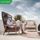 户外沙发庭院设计师露台家俱藤椅防腐木休闲花园藤编实木藤椅高背