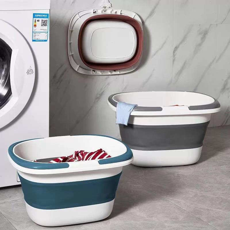 德国进口可折叠洗脸盆家用宿舍学生水盆洗澡泡脚桶便携旅行塑料盆