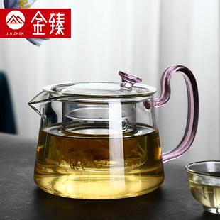 加厚耐热沏茶壶功夫茶壶单壶 玻璃侧把煮茶壶过滤泡茶家用日式