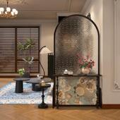 入户玄关屏风隔断家用客厅沙发过道装 饰分隔茶室办公室可移动座屏