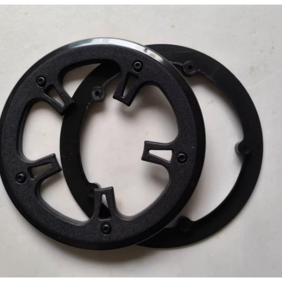 46牙48牙5孔距9.5双护盘折叠车自行车电动车牙盘罩链条罩