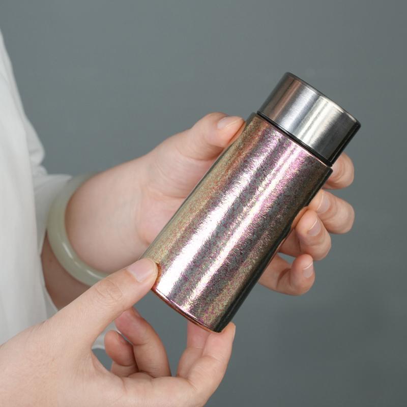暗香疏影 纯钛行云迷你保温杯双层钛茶杯泡茶养生纯钛水杯150ml