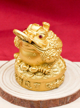 招财金蟾摆件金属工艺礼品动物蟾蜍创意家居客厅办公室装饰品