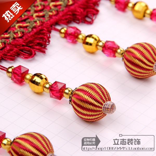 窗帘花边/装饰花边/窗帘配件/辅料/流苏//新款百搭地球牛筋珠图片
