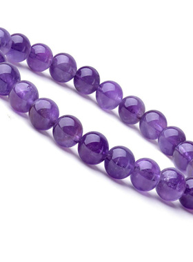 女士白水晶手链天然石手工编织红条纹玛瑙8mm虎眼石紫晶串珠手链