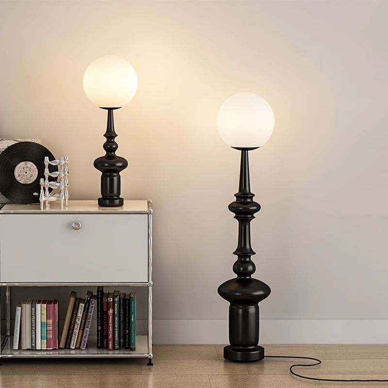 愫美罗马柱台灯落地灯客厅沙发旁边覆古法式轻奢高级感卧室床头灯