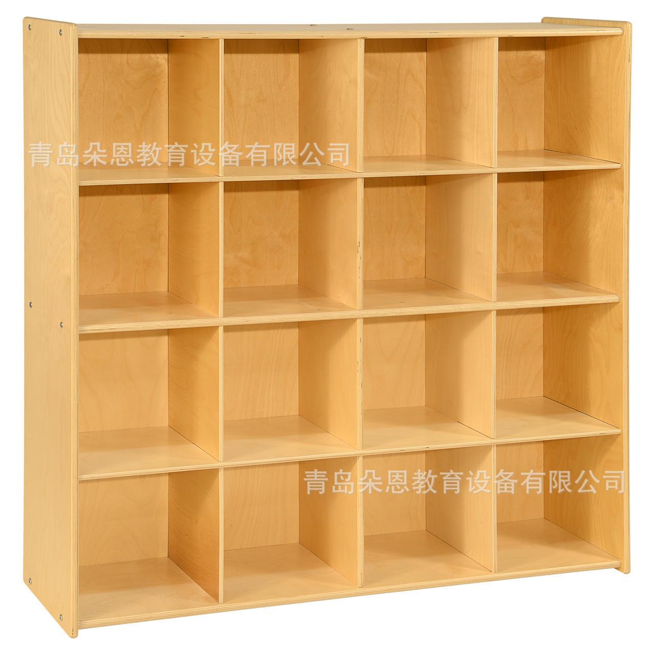 朵恩定制 实木16格储物柜儿童玩具收纳柜幼儿园教具柜区角组合柜
