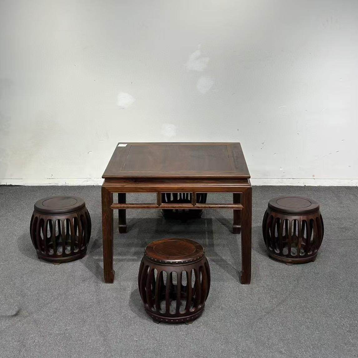 红木家具大红酸枝餐桌茶桌休闲棋牌桌八仙桌实木正方形小户型家用,住宅家具,红木边桌几类,淘宝优惠券,粉丝福利购,淘宝优惠卷