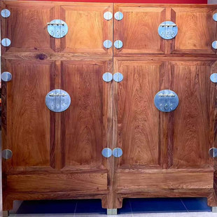 仙游红木家具/越南黄花梨素面独板顶箱柜/降香黄檀独板收藏衣柜大