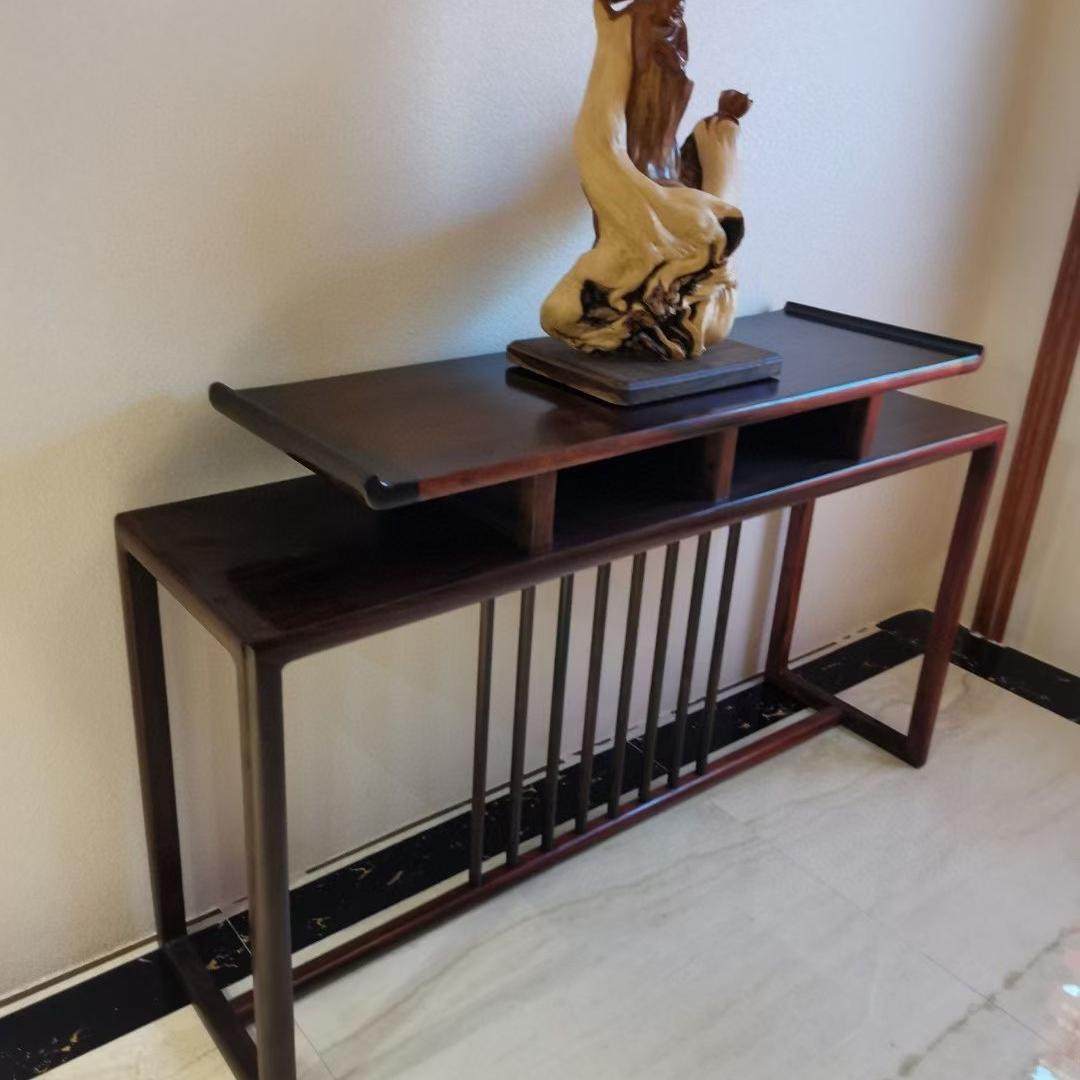 红木供桌老挝大红酸枝木花架柜交趾黄檀花架实木小条案中式玄关柜