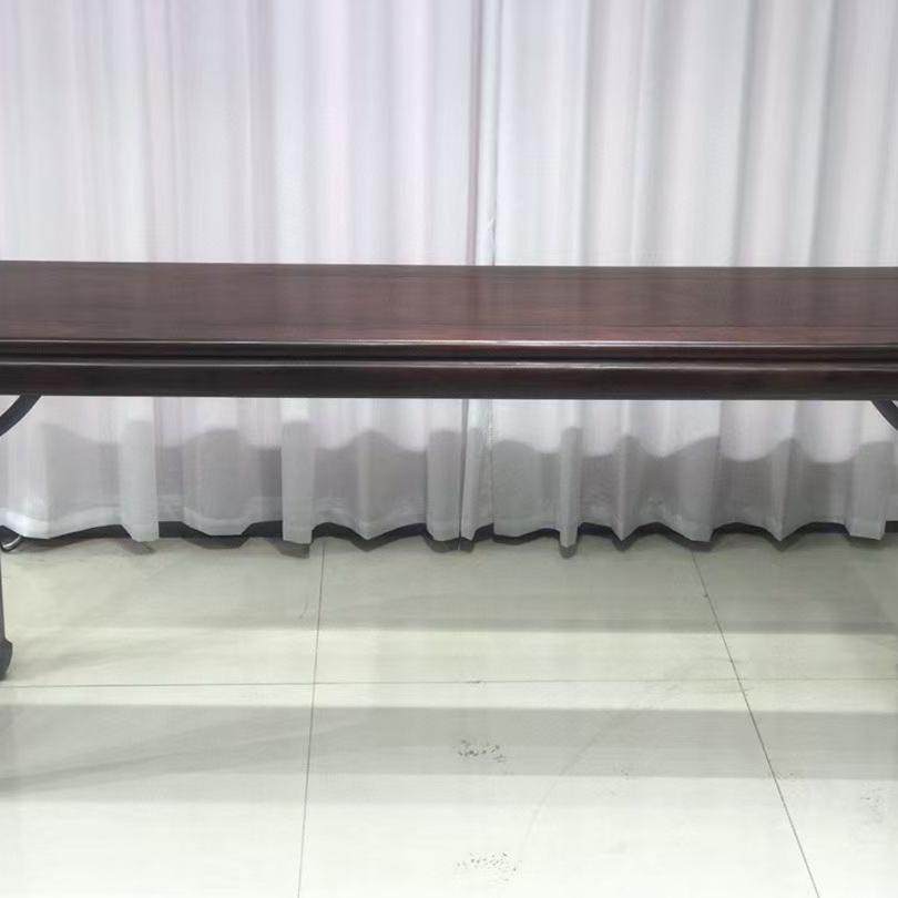 老挝大红酸枝木素面平头案实木条案交趾黄檀供桌玄关画案中式案台