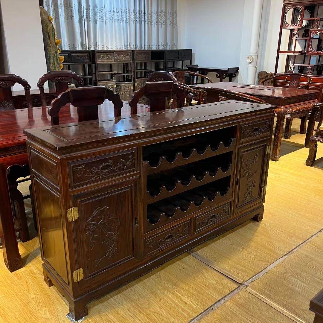 大红酸枝荷花餐边柜储物柜客厅靠墙家用碗柜茶水柜厨房橱柜备餐柜,住宅家具,红木餐边柜,淘宝优惠券,粉丝福利购,淘宝优惠卷