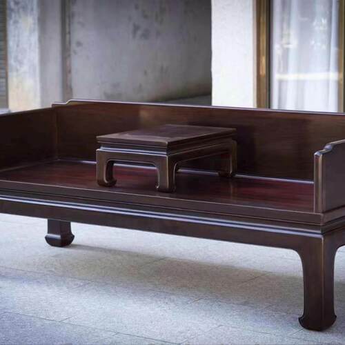 明式红木家具老挝大红酸枝罗汉床客厅红老料交趾黄檀睡榻别墅家具