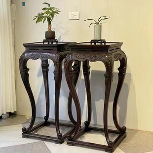 明式花架大红酸枝花几客厅室内落地绿萝实木花架红木质盆景架