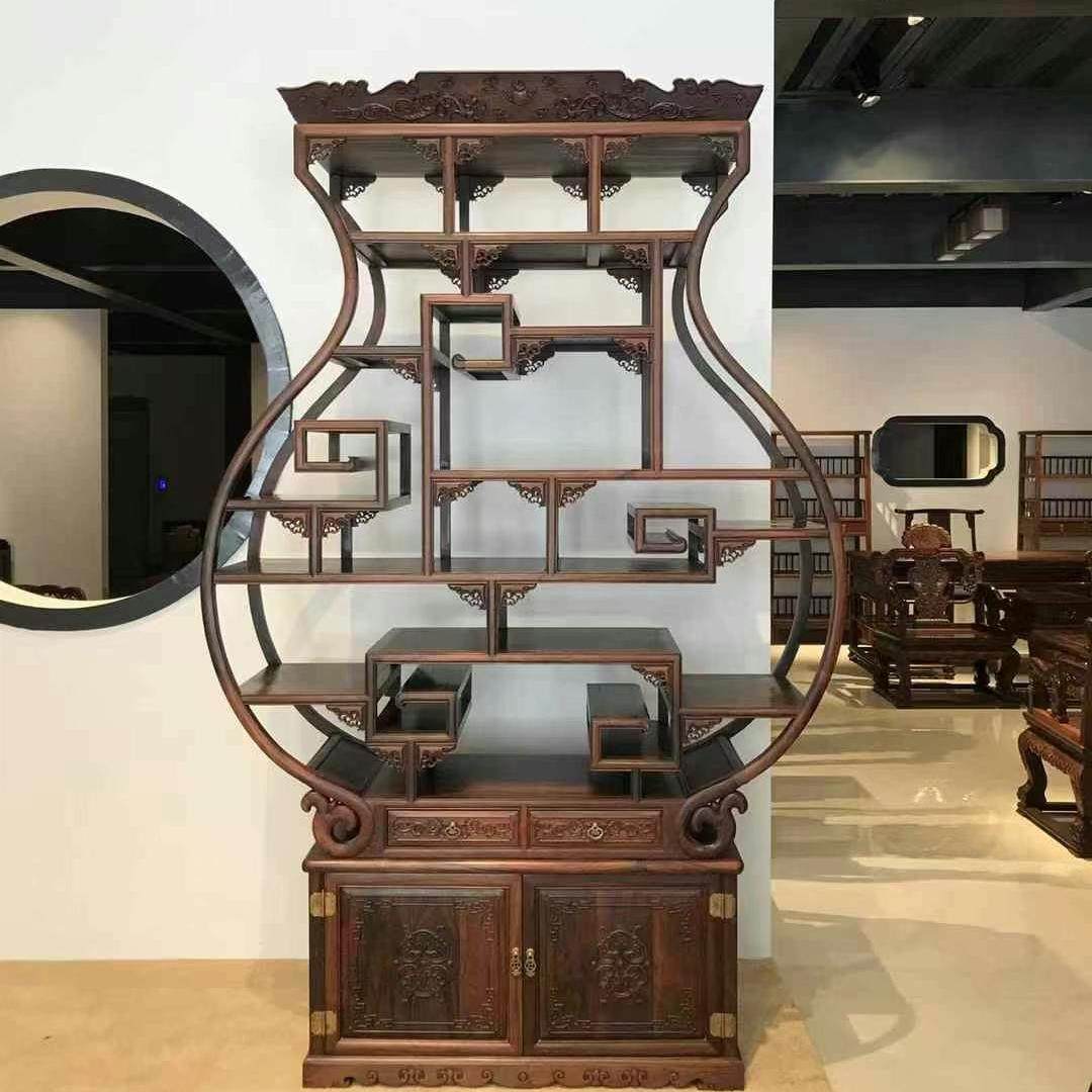 博古架实木新中式仿红木客厅隔断茶叶玄关摆件展示柜多宝阁酸枝木,住宅家具,红木博古架,淘宝优惠券,粉丝福利购,淘宝优惠卷