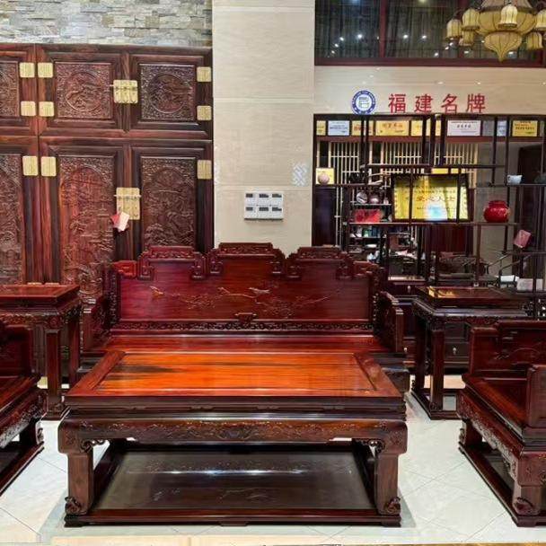 新中式红木家具大掌柜沙发老挝大红酸枝现代简约实木高端家具,住宅家具,红木沙发,淘宝优惠券,粉丝福利购,淘宝优惠卷