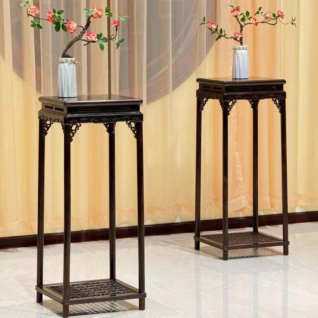 明式实木红酸枝正方小花架多肉微型盆景花几花瓶花盆古玩摆件底座,住宅家具,红木边桌几类,淘宝优惠券,粉丝福利购,淘宝优惠卷