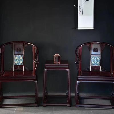 赫芬顿赞血檀围椅三件套