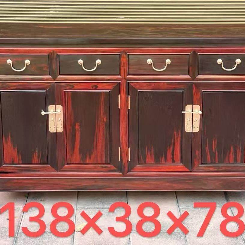 红木家具大红酸枝交趾黄檀明式独板餐边柜古典简约款仙作仿古榫卯