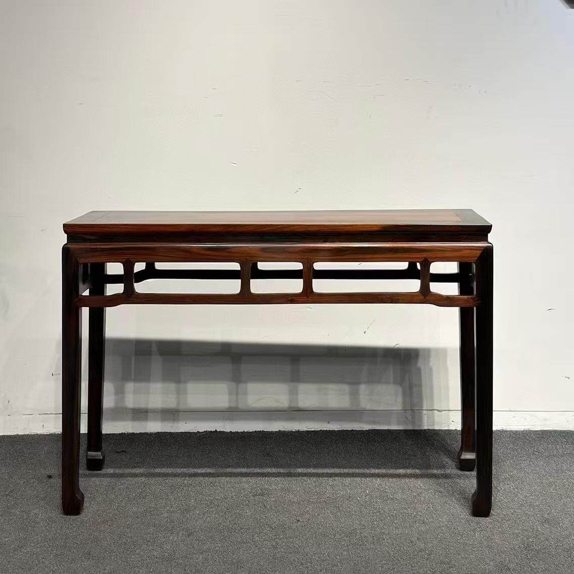 红木家具大红酸枝新中式实木条案玄关桌明式平头案端景台禅意条几