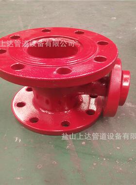 厂家供应DN150 20#碳钢涂塑法兰三通 内外环氧涂层钢制全法兰三通