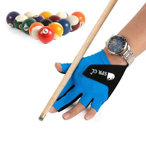 台球三指三秒款高端透气手套