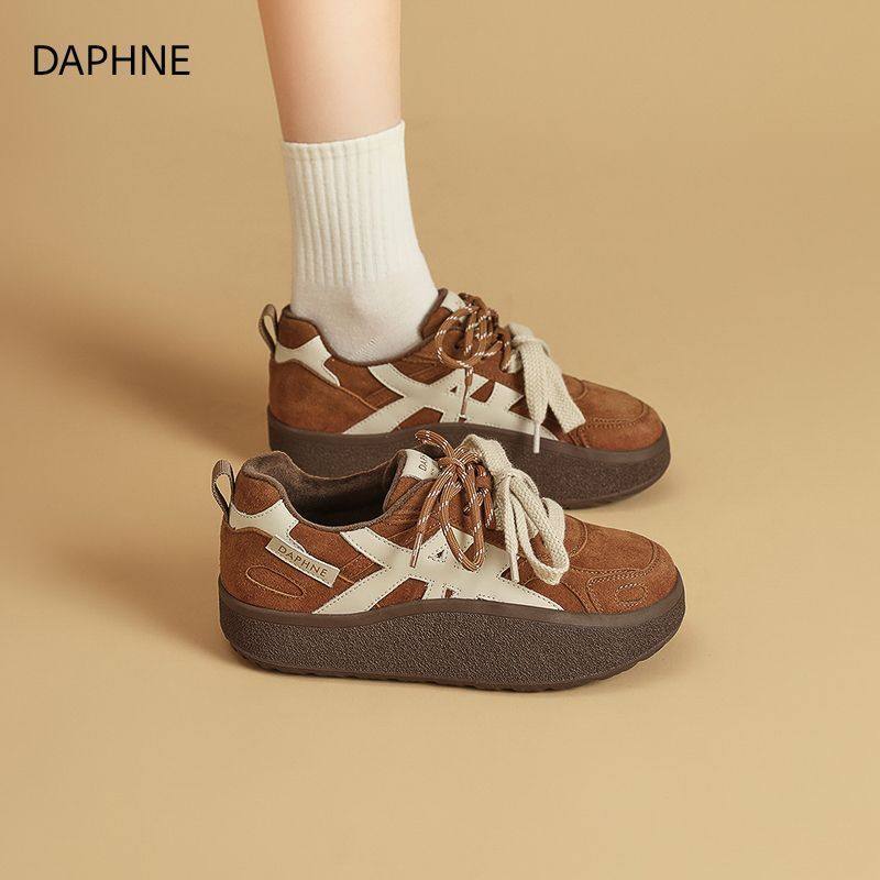 达芙妮女鞋2025新款冬季保暖棉鞋厚底增高运动休闲鞋加绒德训鞋,女鞋,休闲板鞋,淘宝优惠券,粉丝福利购,淘宝优惠卷