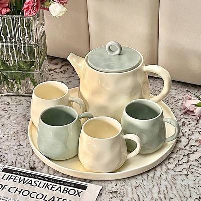 2025新款冷水壶家用耐温陶瓷水具套装高客水厅茶壶茶杯茶凉水壶杯