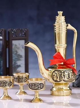 厂家直供铜水杯佛具用品酒壶家居摆件水杯佛堂供具 杯 酒杯