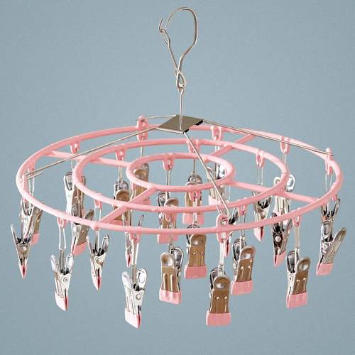 卧室衣架不锈钢晒衣架多功能袜子夹挂钩家用婴儿凉内衣夹子晾晒