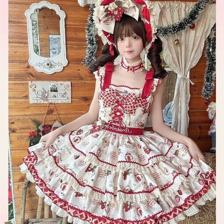 原创心动草莓园JSK洛丽塔洋装