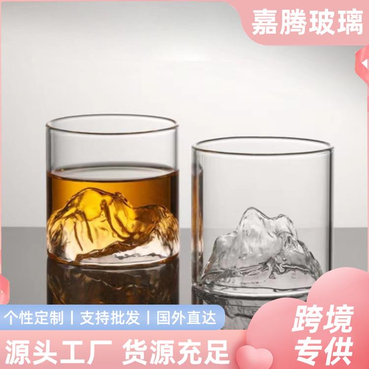 日本威士忌酒杯藏山杯家用高颜值水杯跨境供应创意玻璃观山杯