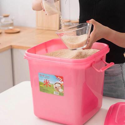 米桶家用厨房30斤40斤创意塑料密封防虫带盖面粉米桶储米箱10kg