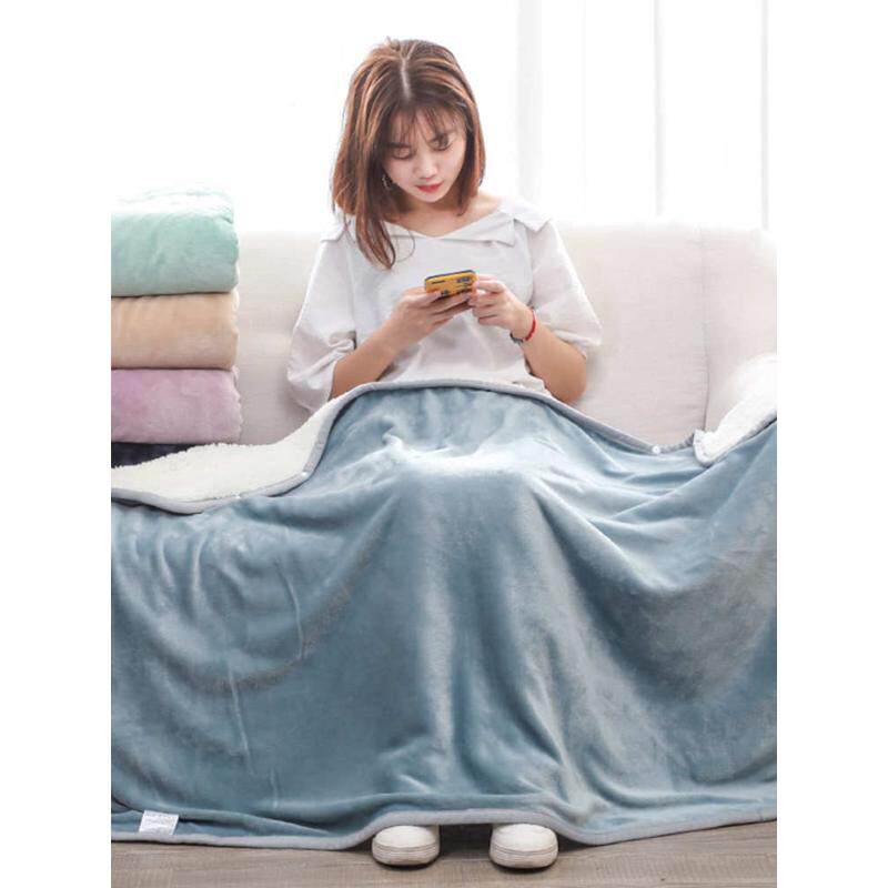办公室可穿式小毛毯盖毯加厚双层冬季懒人披肩斗篷小毯子单人午睡